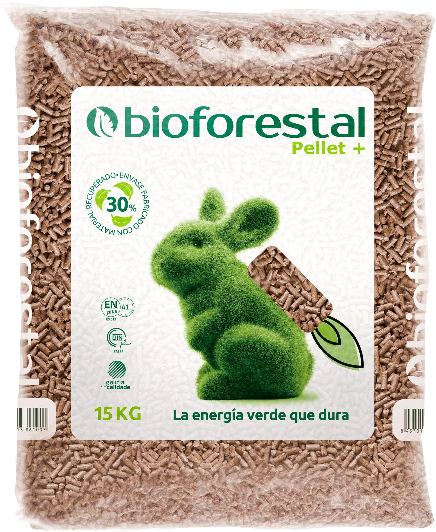 Bioforestal-5 Palet de 350 sacos certificado EnPlusA1 y DinPlus de 15 kg